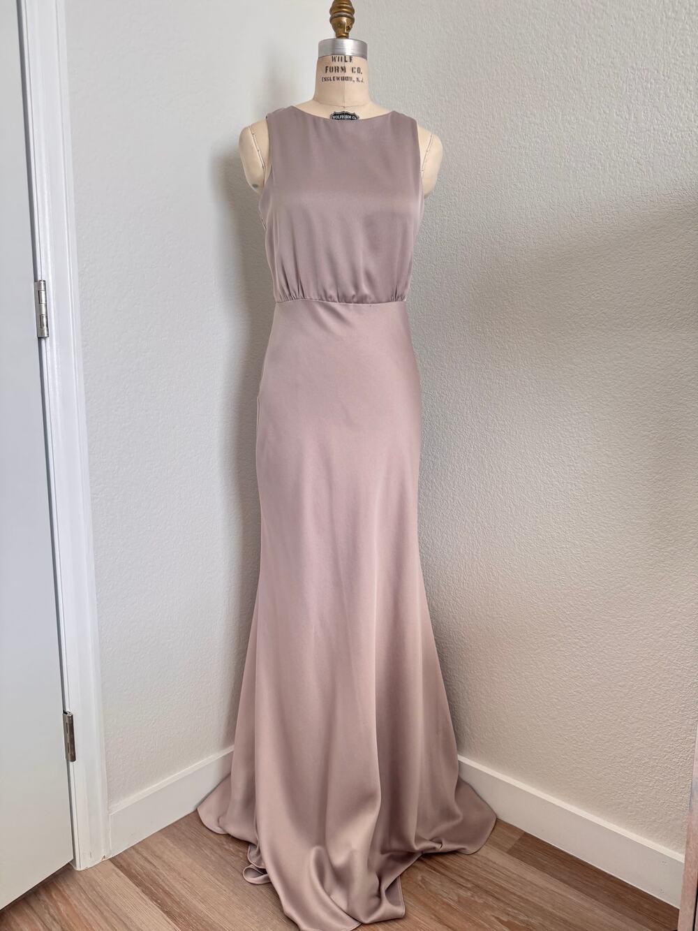 BHLDN Free People | Dove Grey Bias Cut Maxi Slip Dress size 6